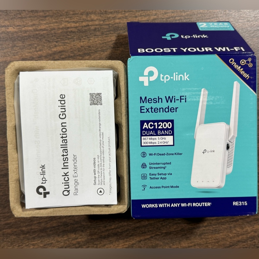 TP-Link RE315 AC1200 Mesh Wi-Fi Extender - Extend Any Router – Used - Picture 5 of 7